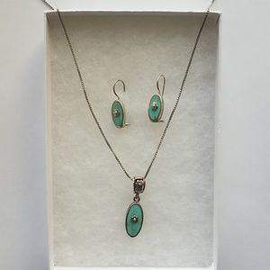 Turquoise/Silver Jewelry Set
